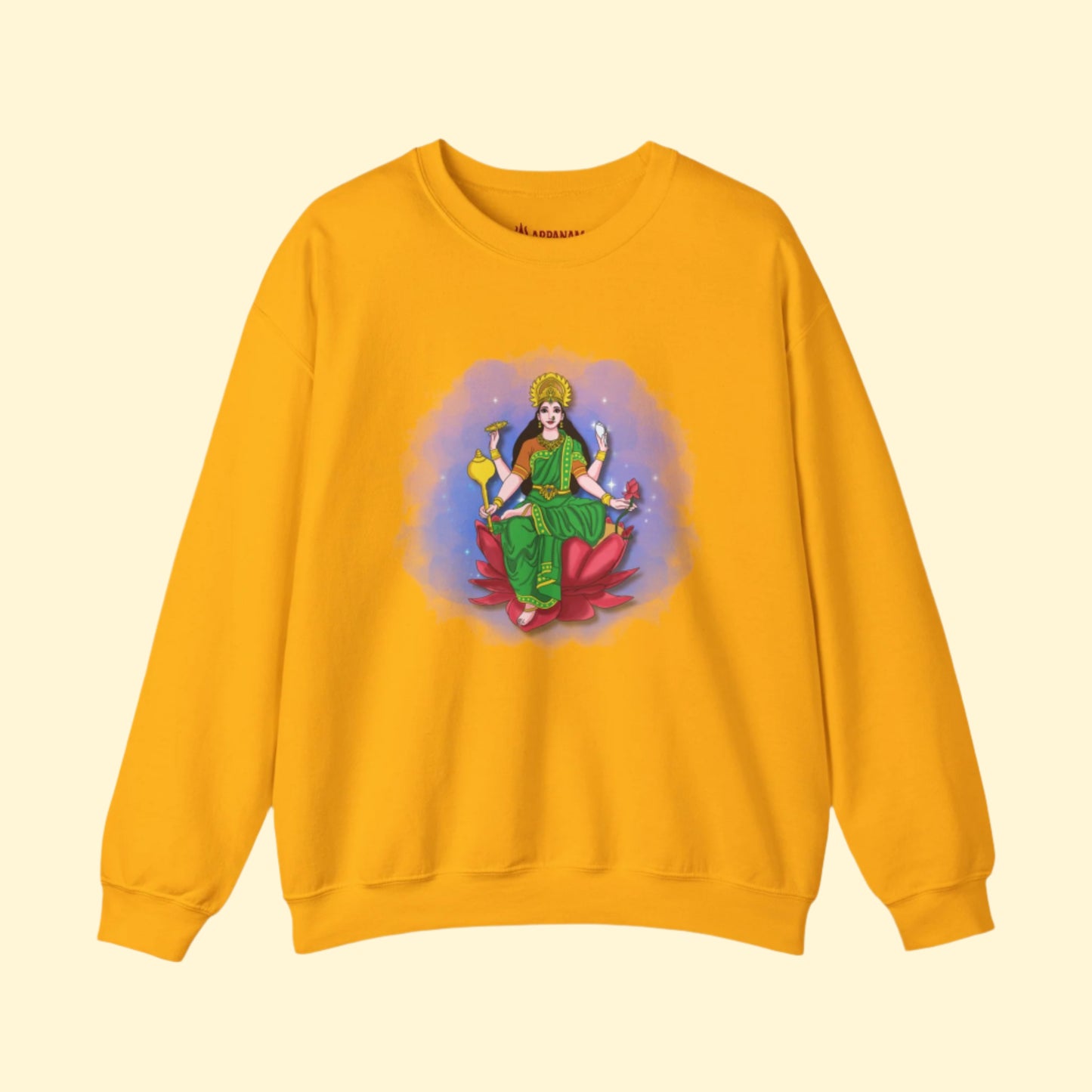 Radiant Lakshmi Devi Sweatshirt | Divine Abundance Collection