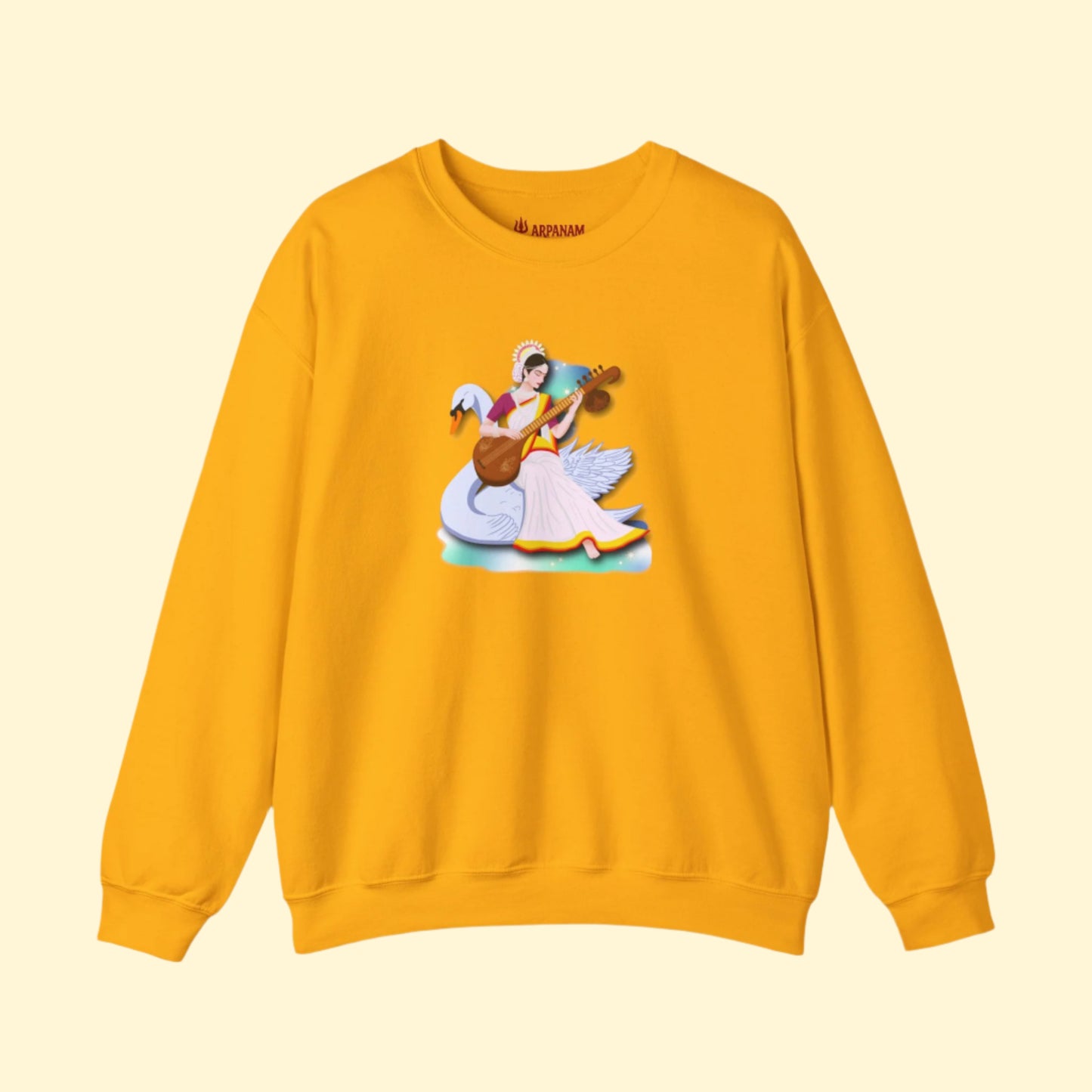 Saraswati Devi Sweatshirt | Celestial River of Wisdom Collection
