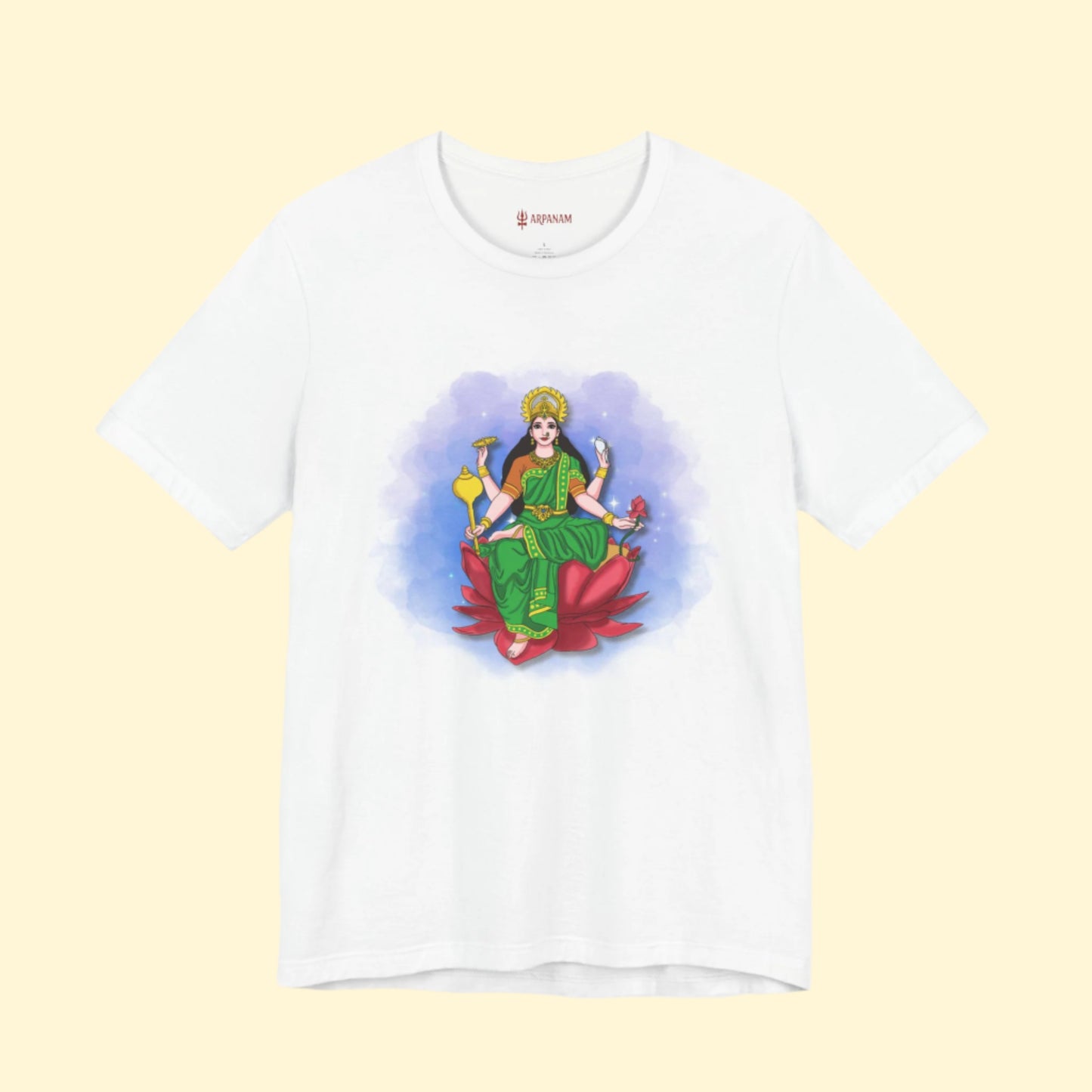 Radiant Lakshmi Devi T-Shirt (Short Sleeve) | Divine Abundance Collection