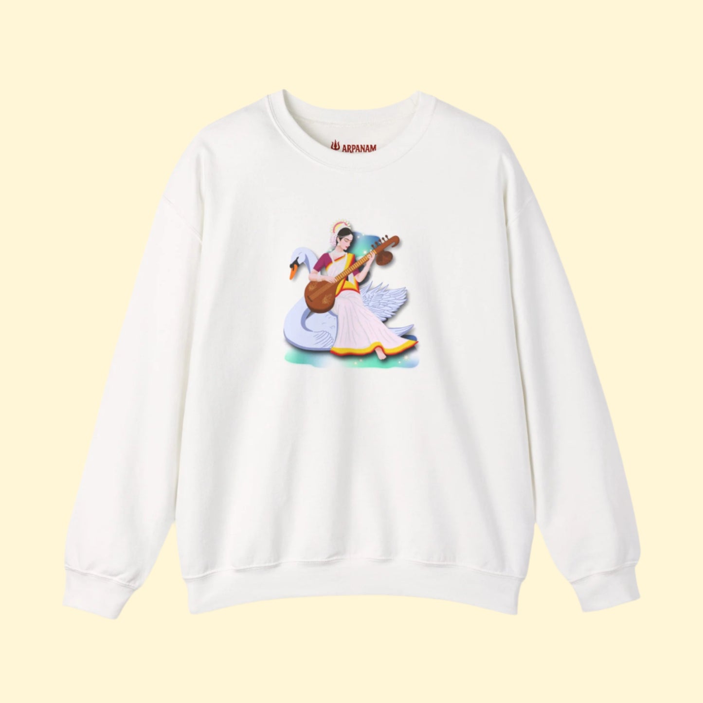 Saraswati Devi Sweatshirt | Celestial River of Wisdom Collection