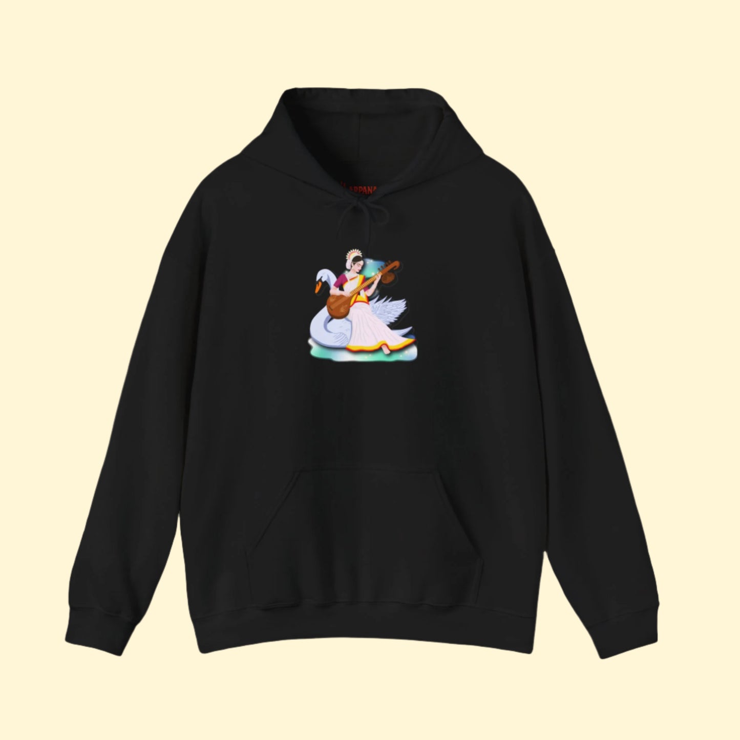 Saraswati Devi Hoodie | Celestial River of Wisdom Collection