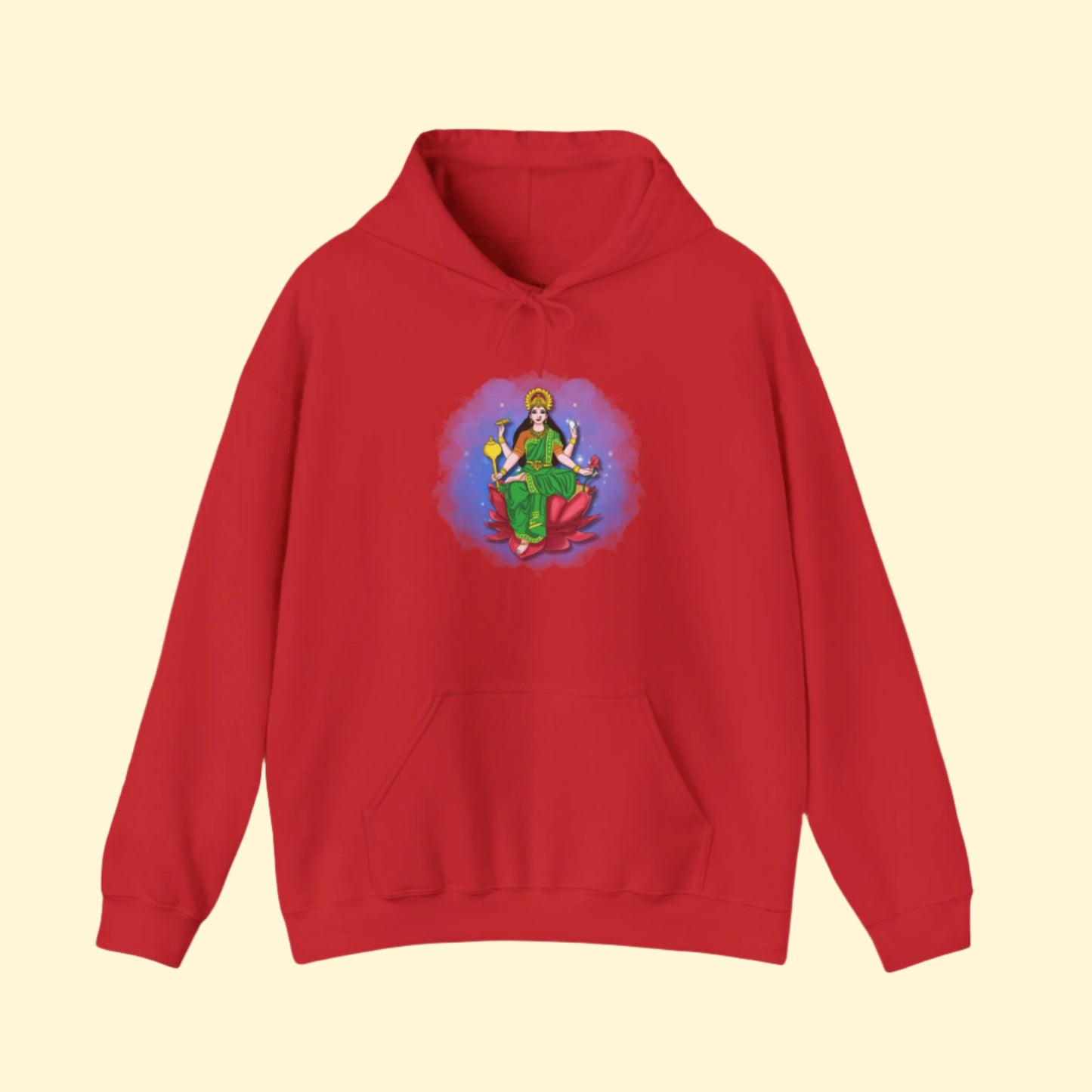 Radiant Lakshmi Devi Hoodie | Divine Abundance Collection