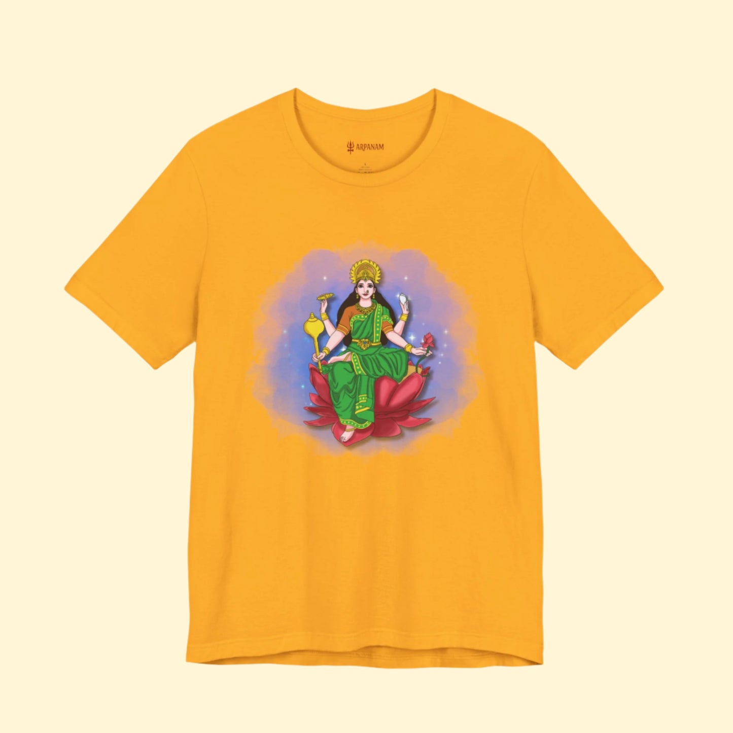 Radiant Lakshmi Devi T-Shirt (Short Sleeve) | Divine Abundance Collection