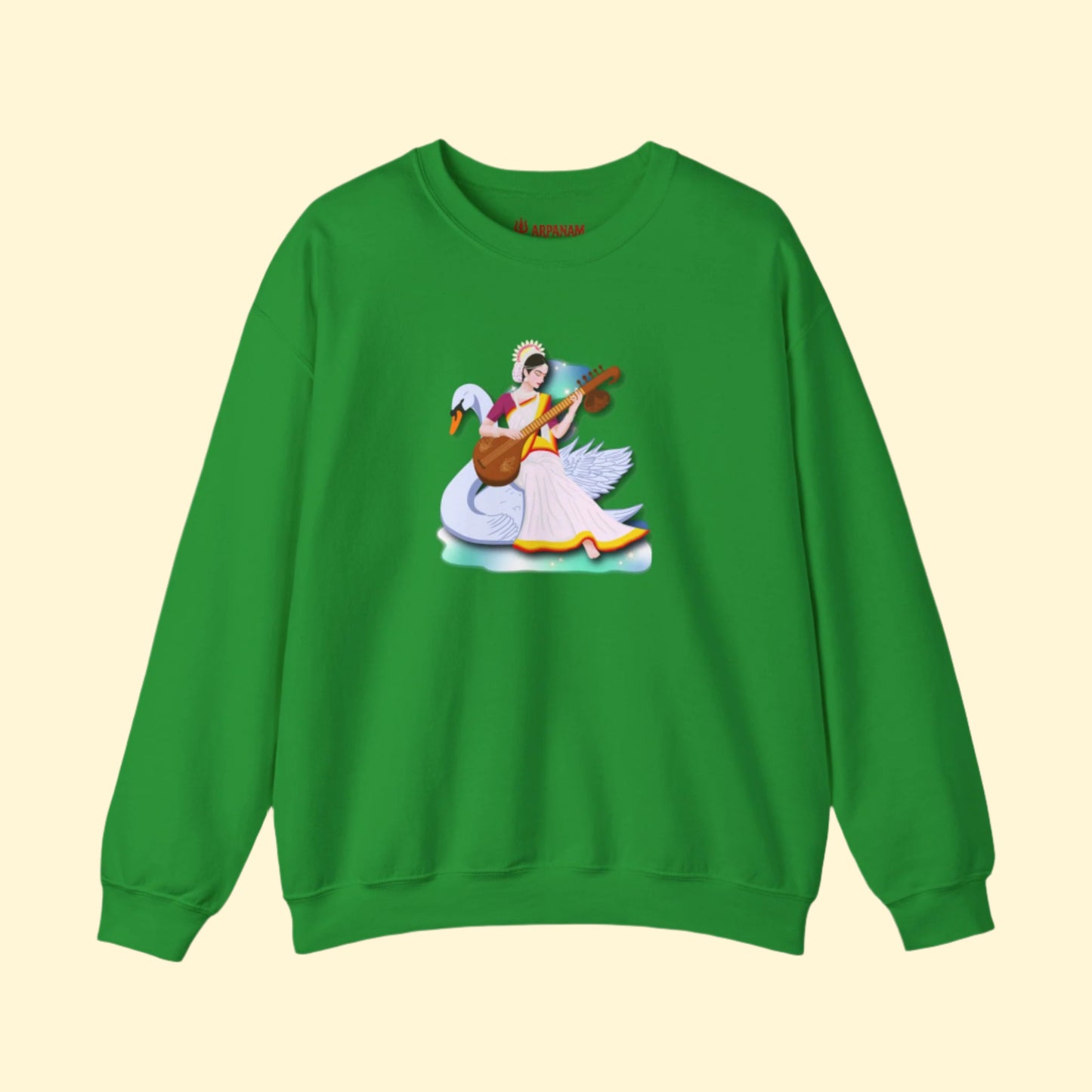 Saraswati Devi Sweatshirt | Celestial River of Wisdom Collection