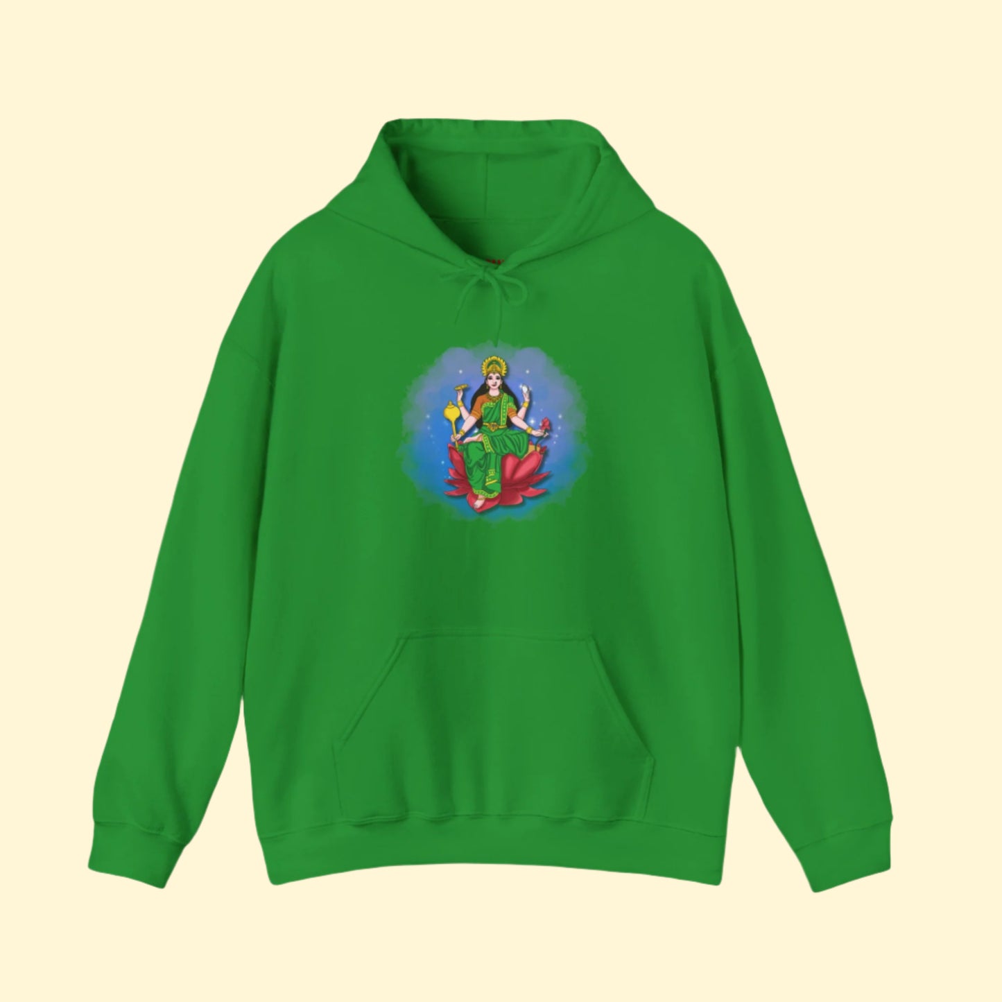 Radiant Lakshmi Devi Hoodie | Divine Abundance Collection