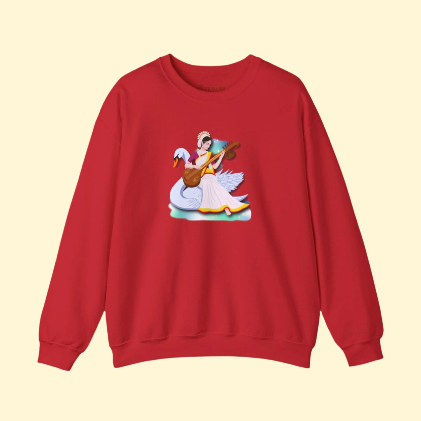 Saraswati Devi Sweatshirt | Celestial River of Wisdom Collection
