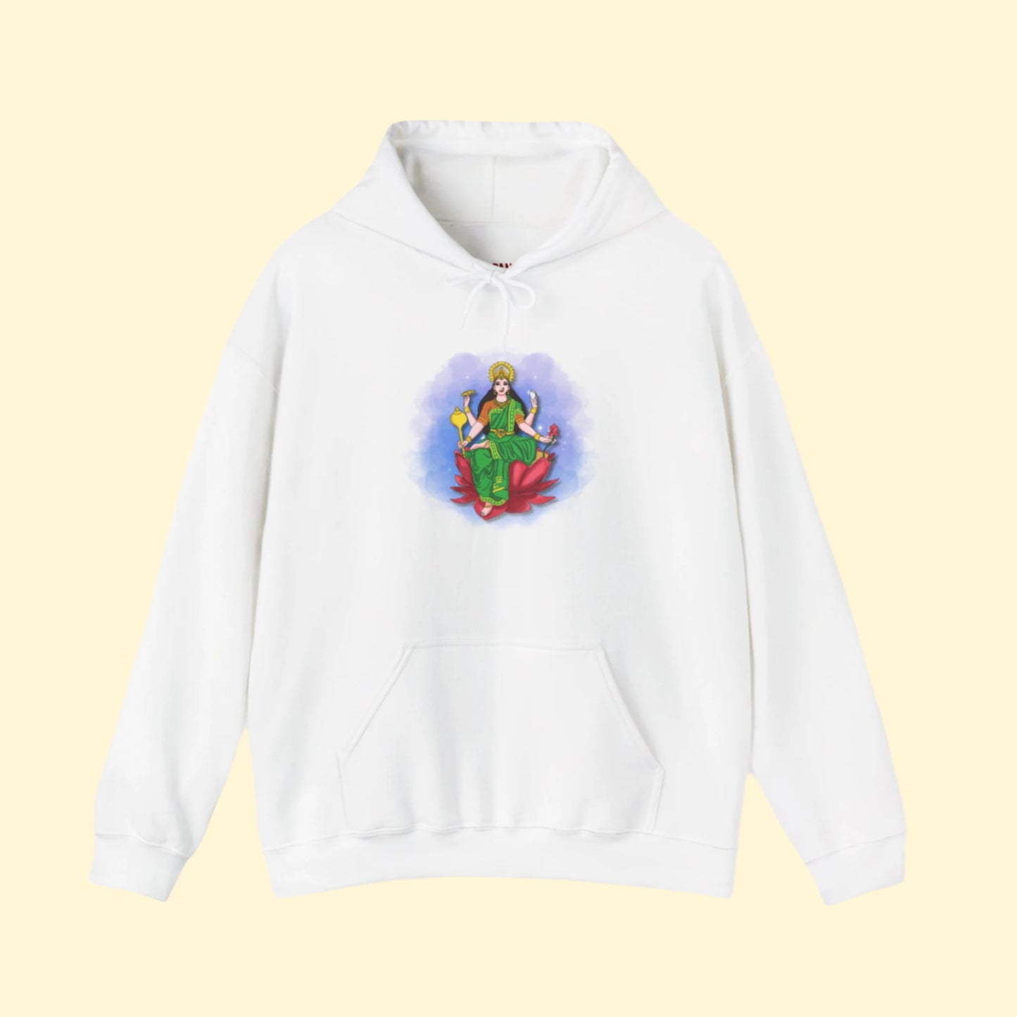 Radiant Lakshmi Devi Hoodie | Divine Abundance Collection