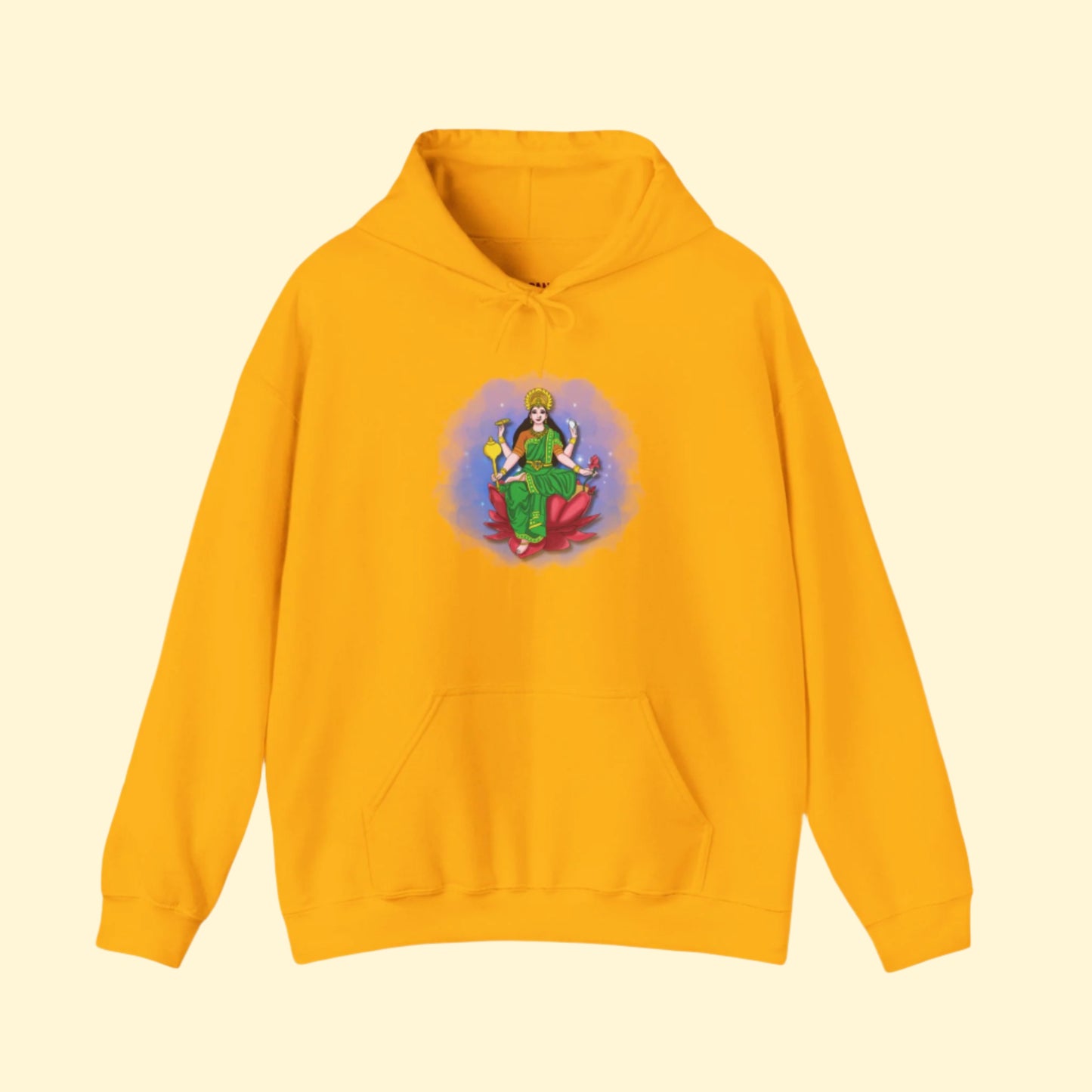 Radiant Lakshmi Devi Hoodie | Divine Abundance Collection
