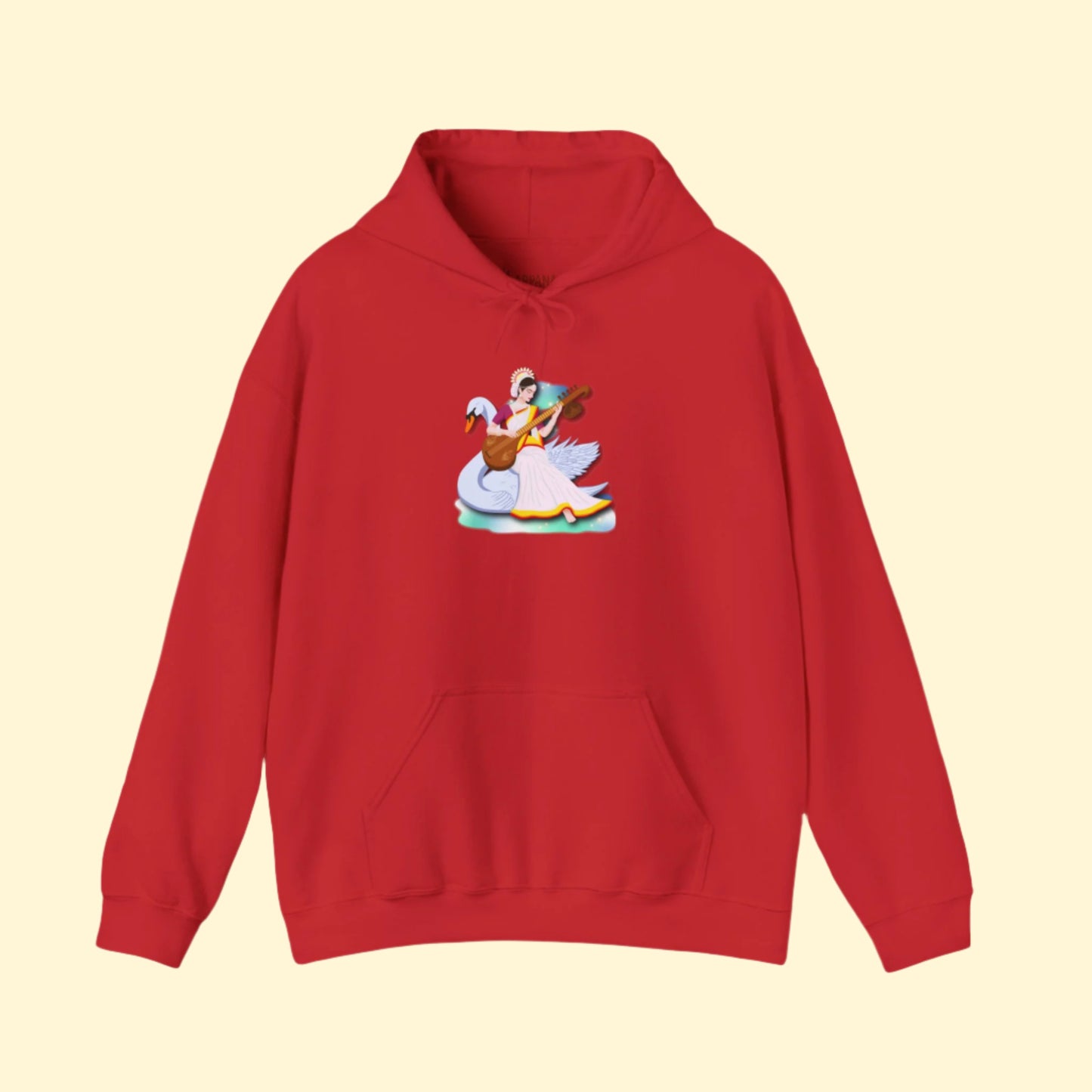 Saraswati Devi Hoodie | Celestial River of Wisdom Collection
