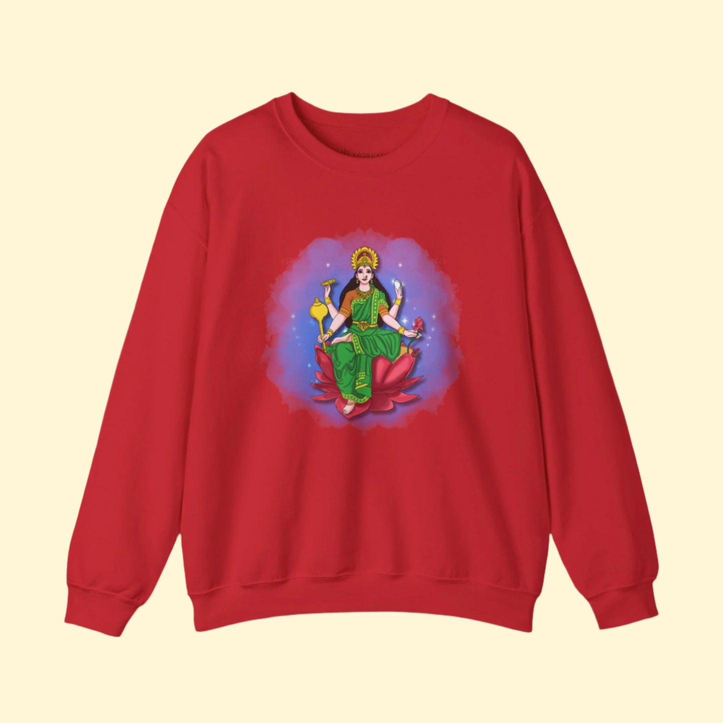Radiant Lakshmi Devi Sweatshirt | Divine Abundance Collection