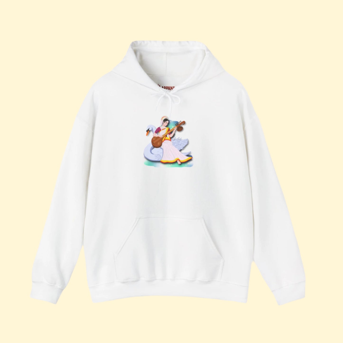 Saraswati Devi Hoodie | Celestial River of Wisdom Collection