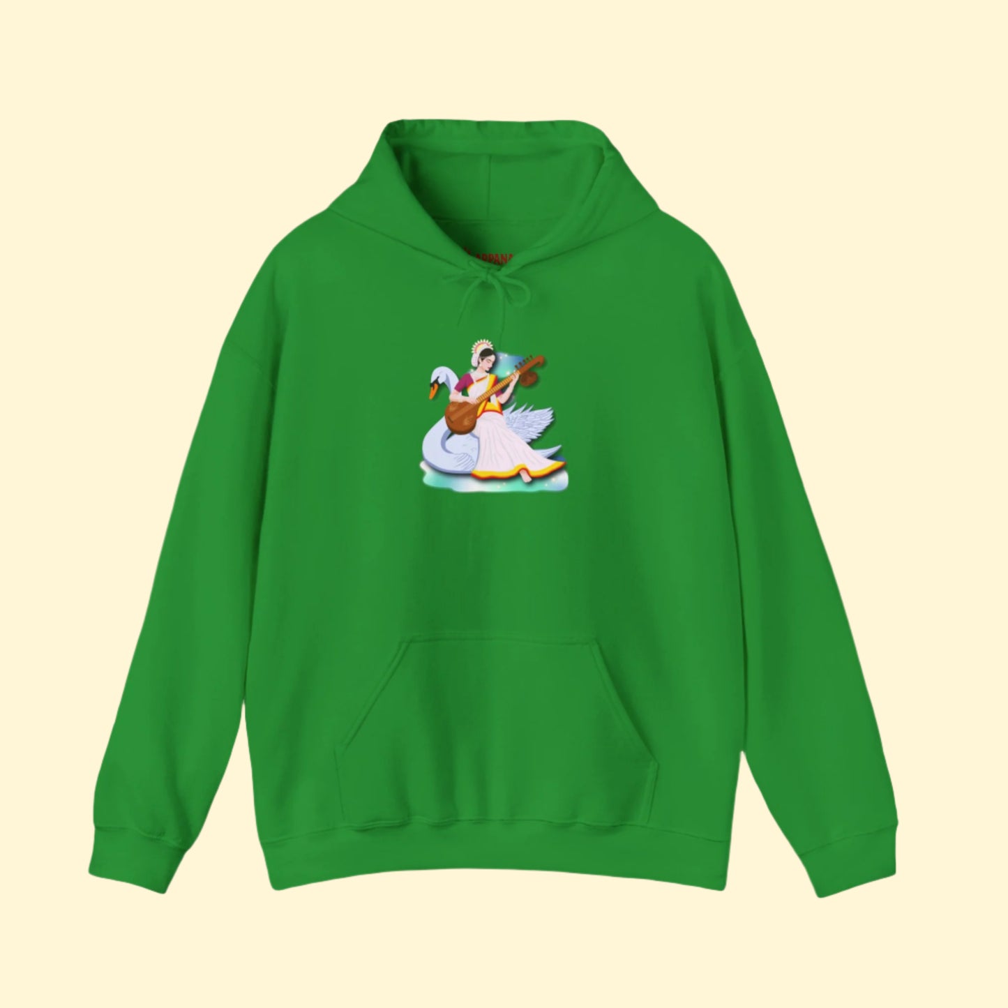 Saraswati Devi Hoodie | Celestial River of Wisdom Collection