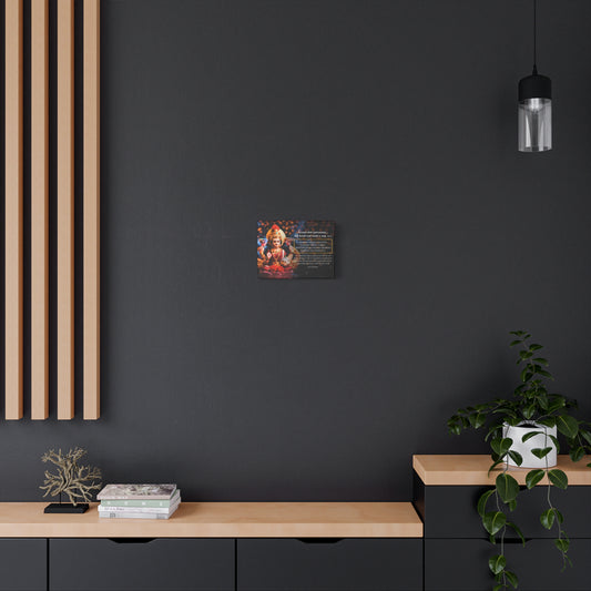 Mother Lakshmi with Sri Suktam Verse - Spiritual Wall Art Canvas