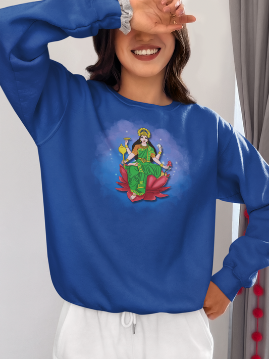 Radiant Lakshmi Devi Sweatshirt | Divine Abundance Collection