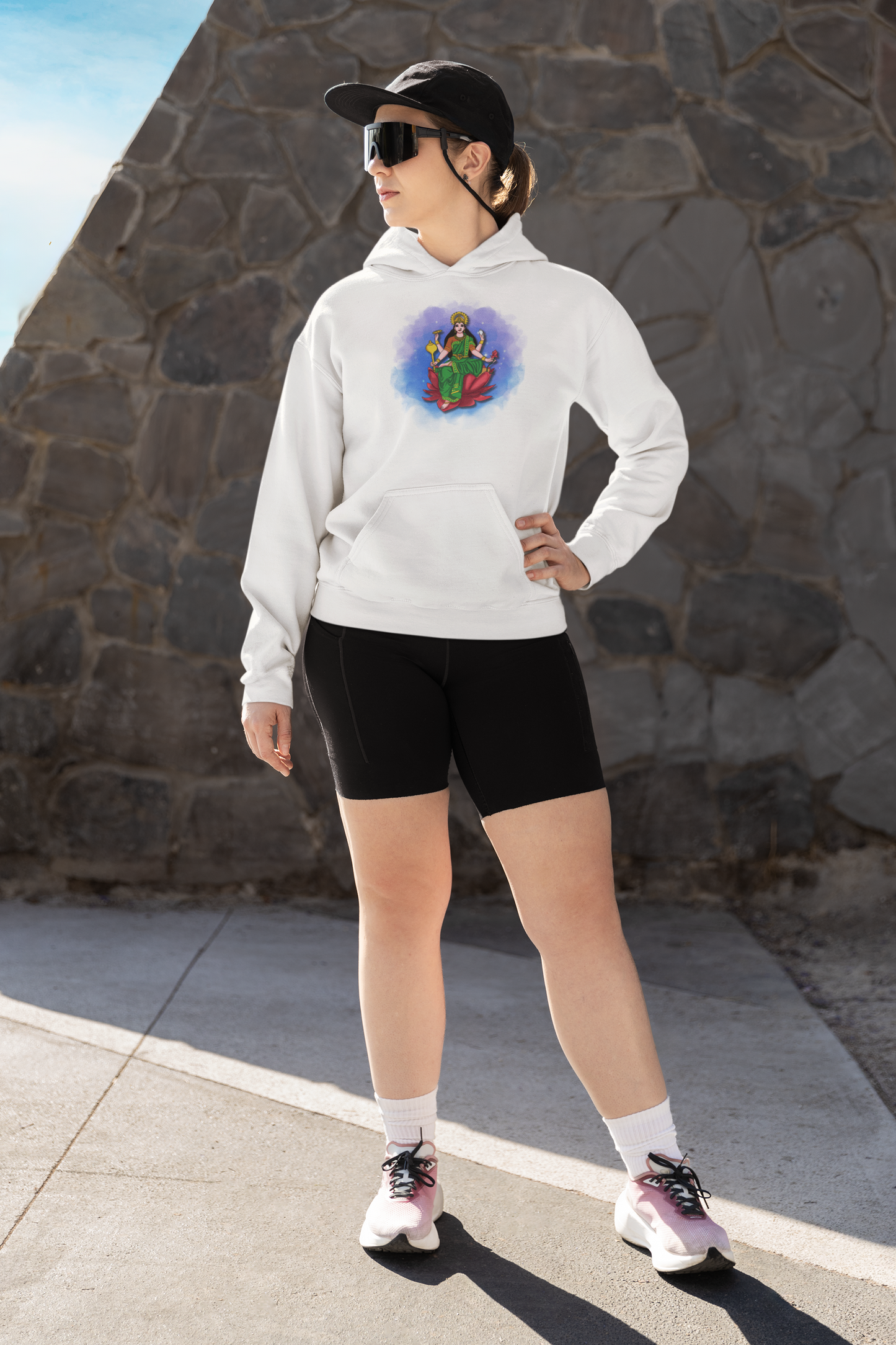 Radiant Lakshmi Devi Hoodie | Divine Abundance Collection