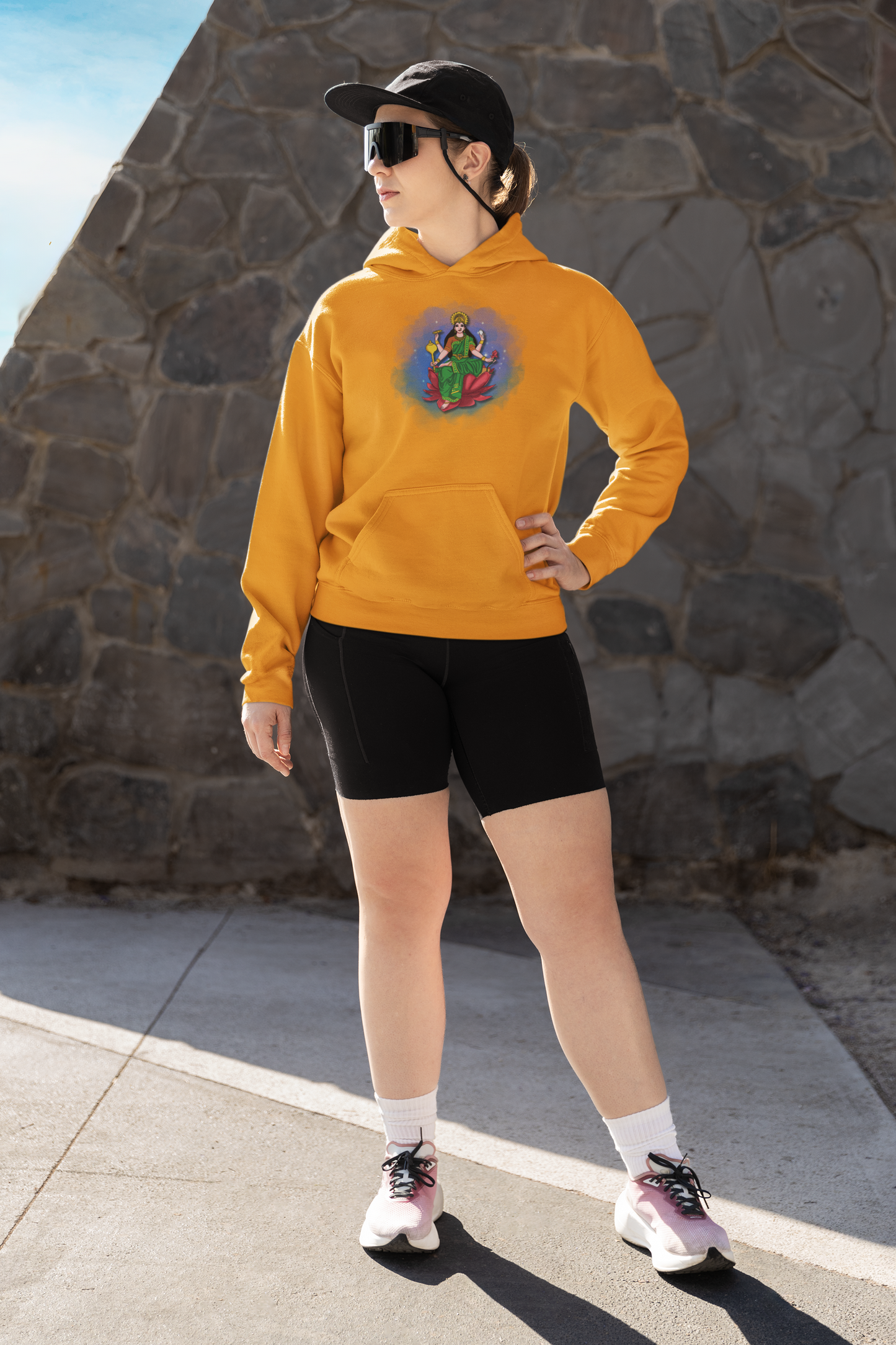 Radiant Lakshmi Devi Hoodie | Divine Abundance Collection