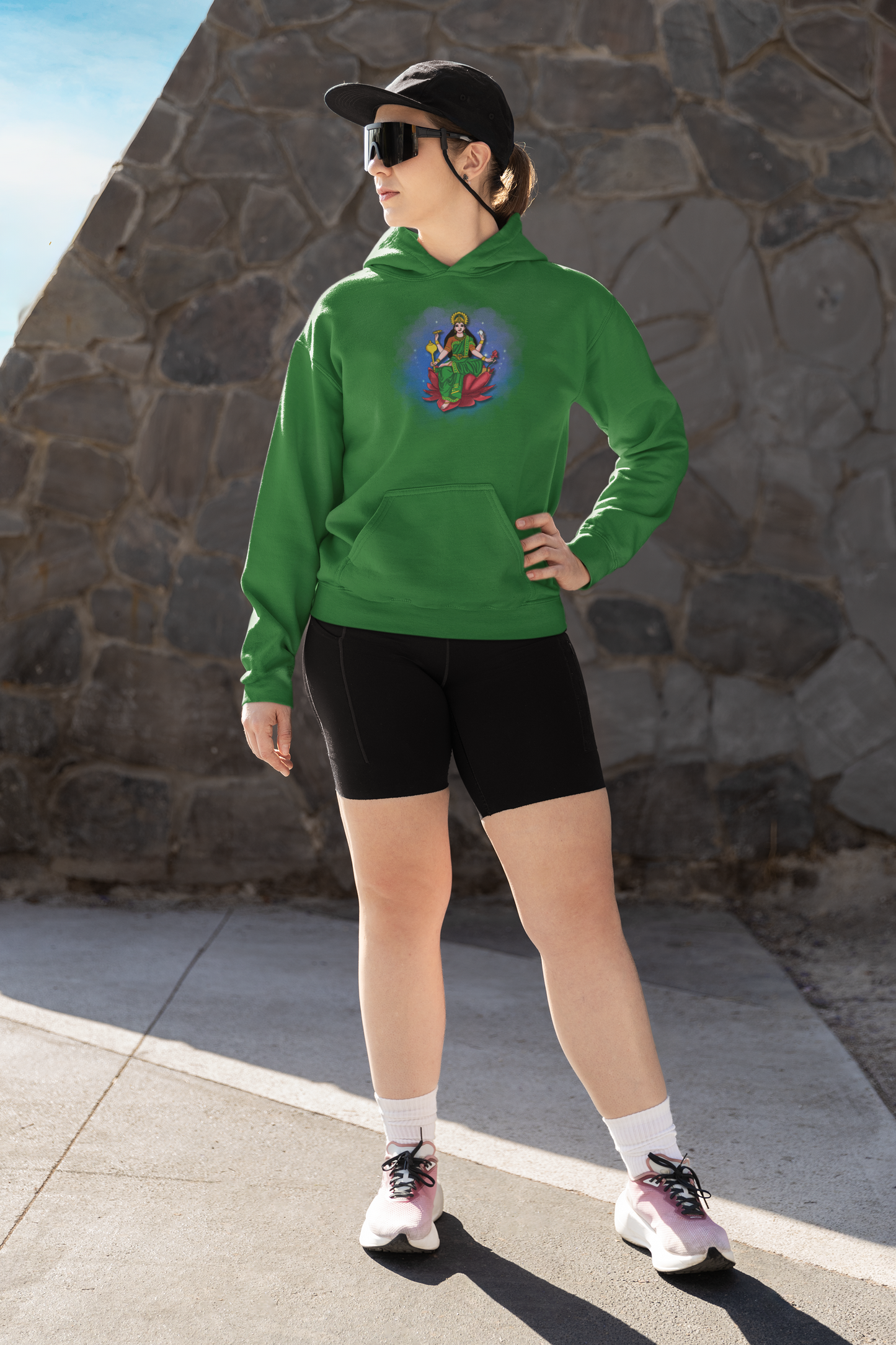 Radiant Lakshmi Devi Hoodie | Divine Abundance Collection