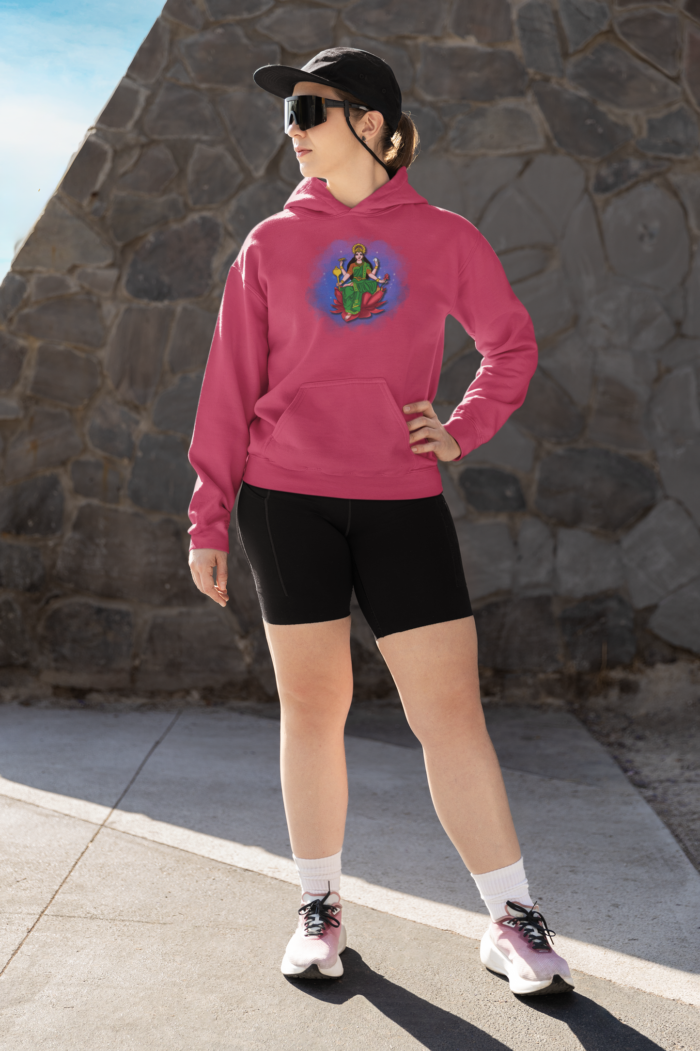 Radiant Lakshmi Devi Hoodie | Divine Abundance Collection