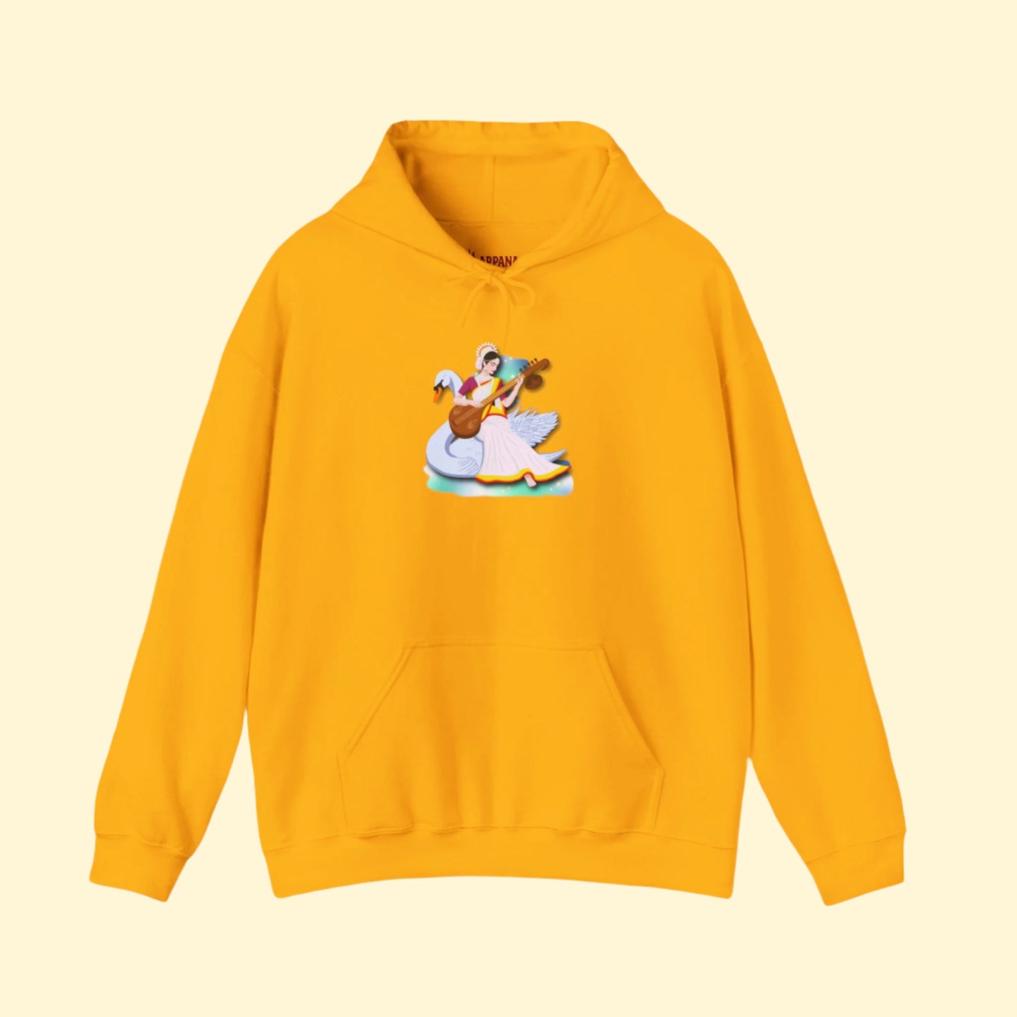 Saraswati Devi Hoodie | Celestial River of Wisdom Collection