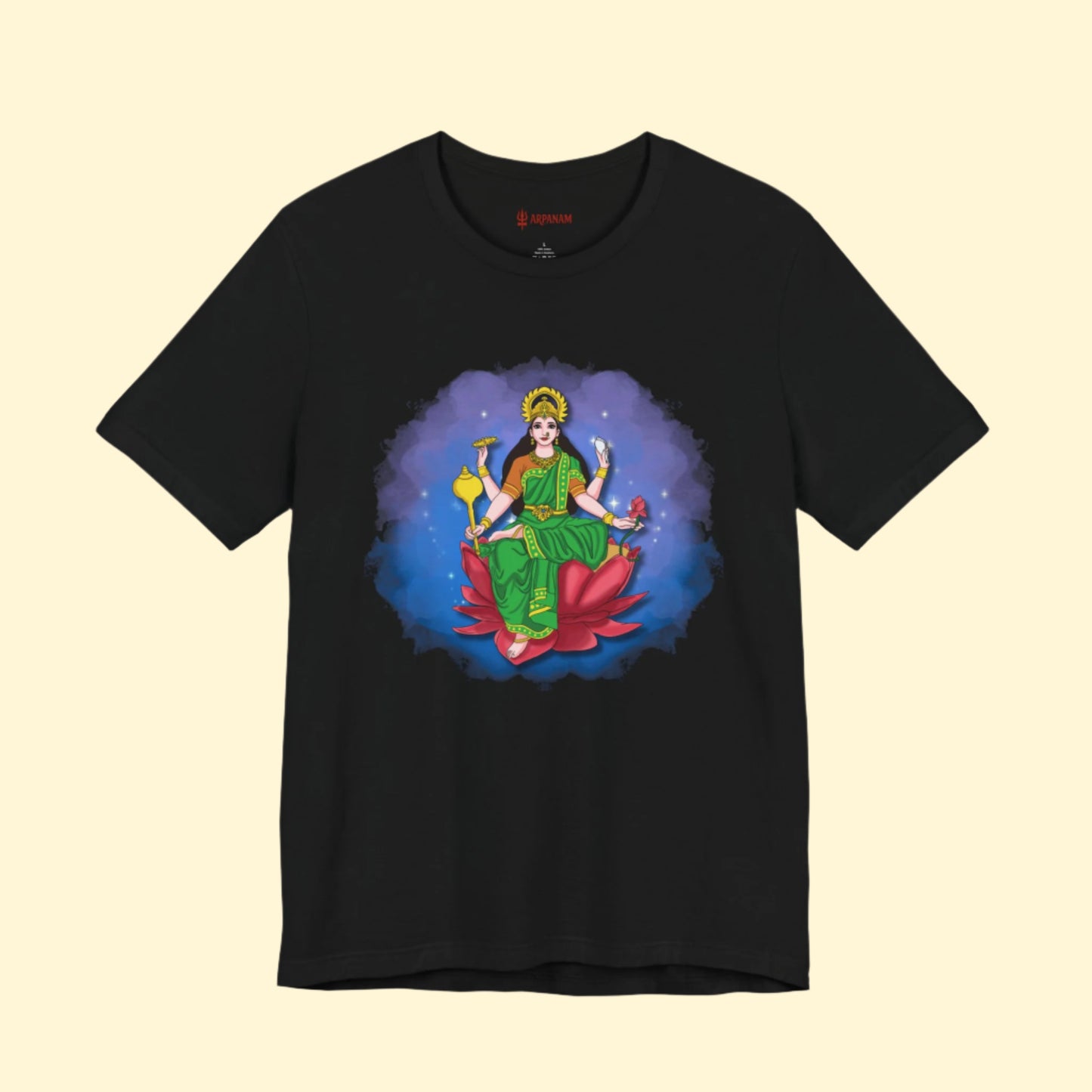 Radiant Lakshmi Devi T-Shirt (Short Sleeve) | Divine Abundance Collection