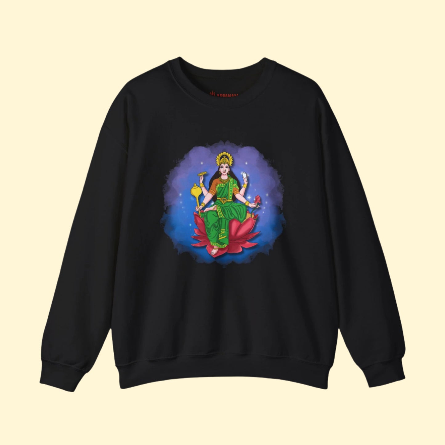 Radiant Lakshmi Devi Sweatshirt | Divine Abundance Collection