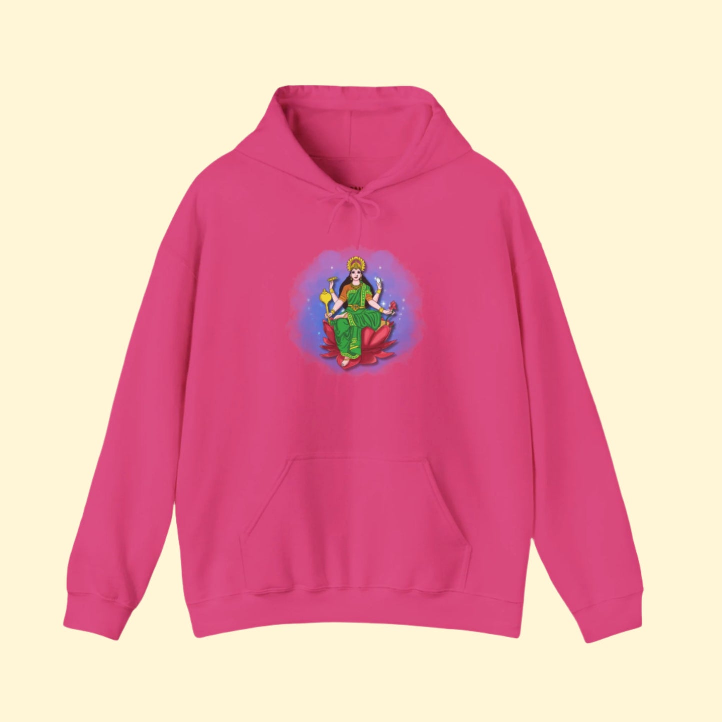 Radiant Lakshmi Devi Hoodie | Divine Abundance Collection