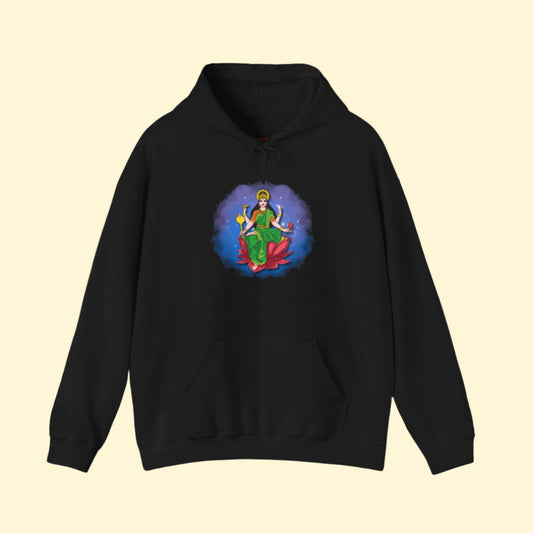 Radiant Lakshmi Devi Hoodie | Divine Abundance Collection