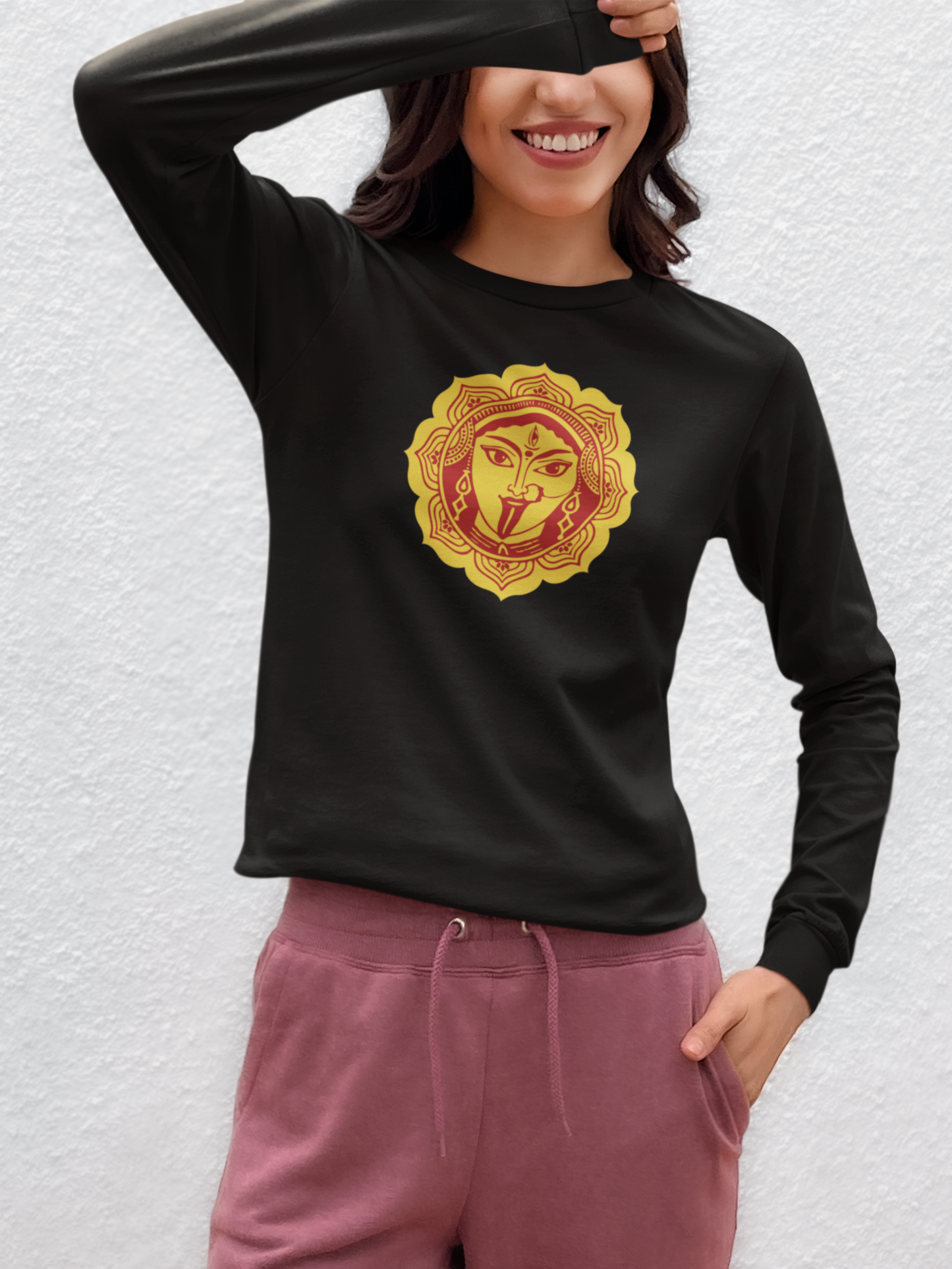 Kali Ma Solar Face | Fierce Love & Liberation Long Sleeve T-Shirt