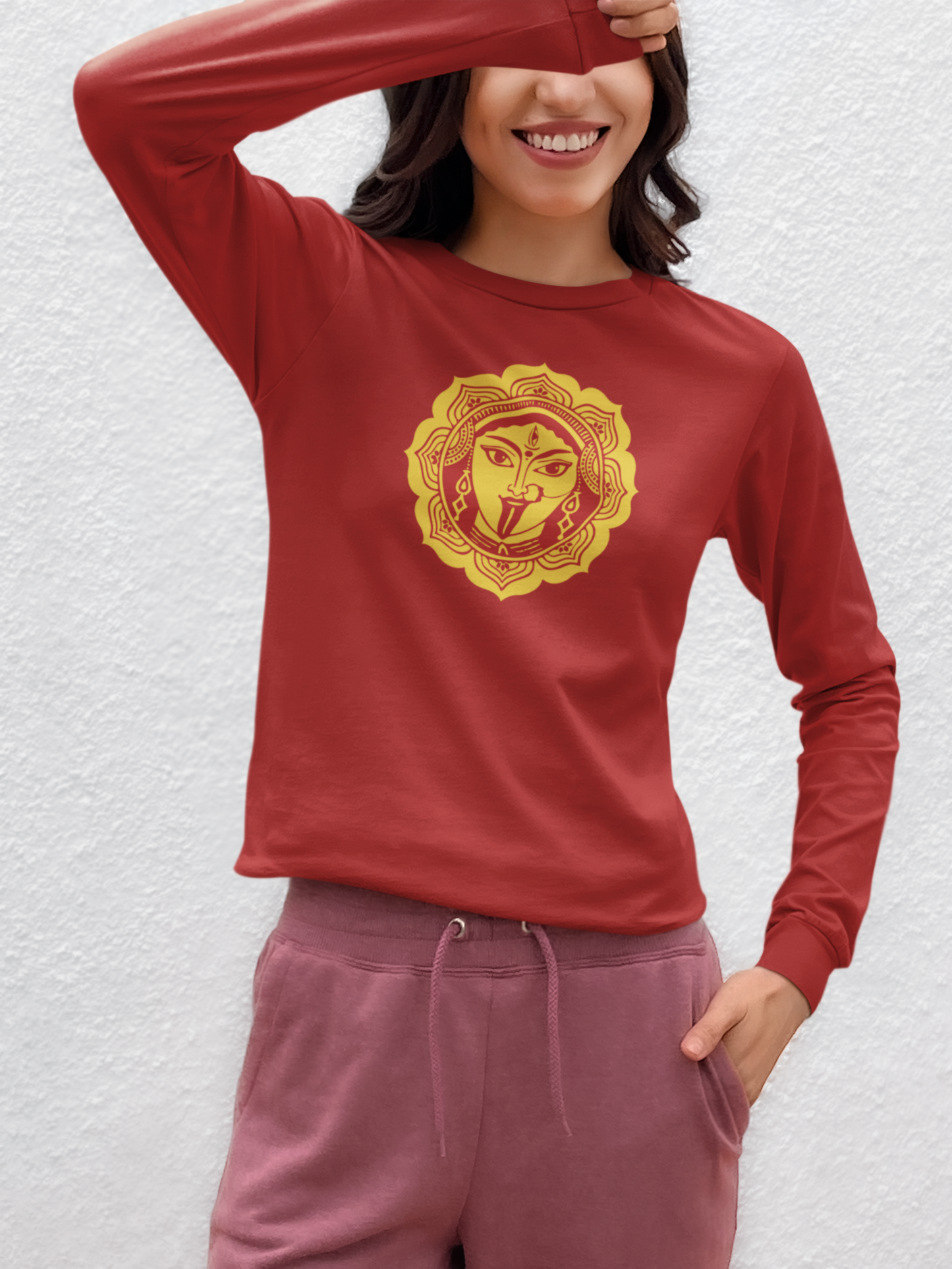 Kali Ma Solar Face | Fierce Love & Liberation Long Sleeve T-Shirt